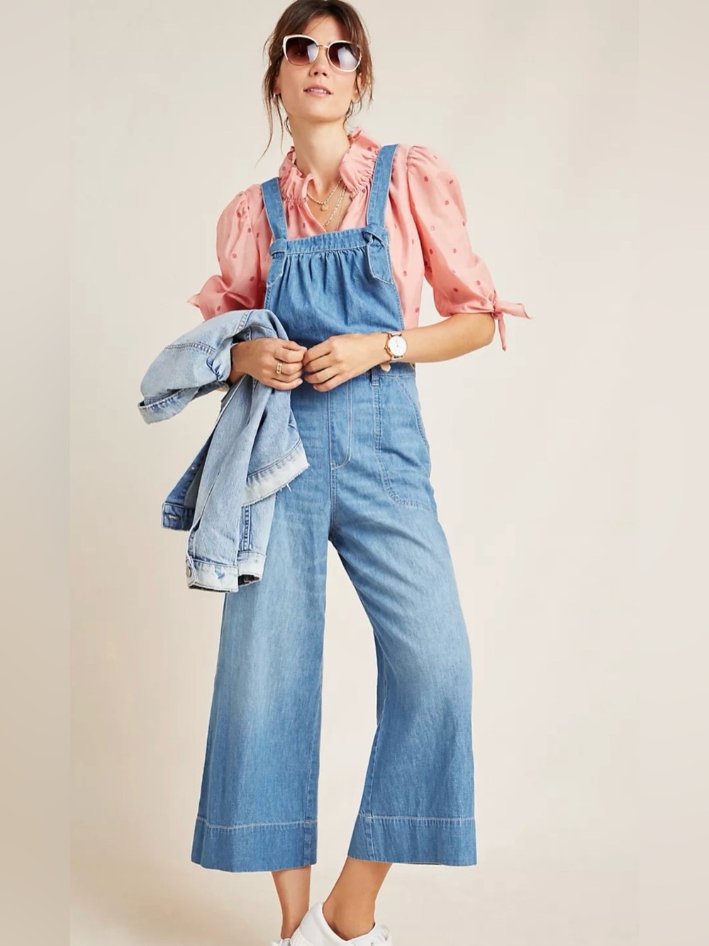 Anthropologie Pilcro Wide-Leg Denim Jumpsuit